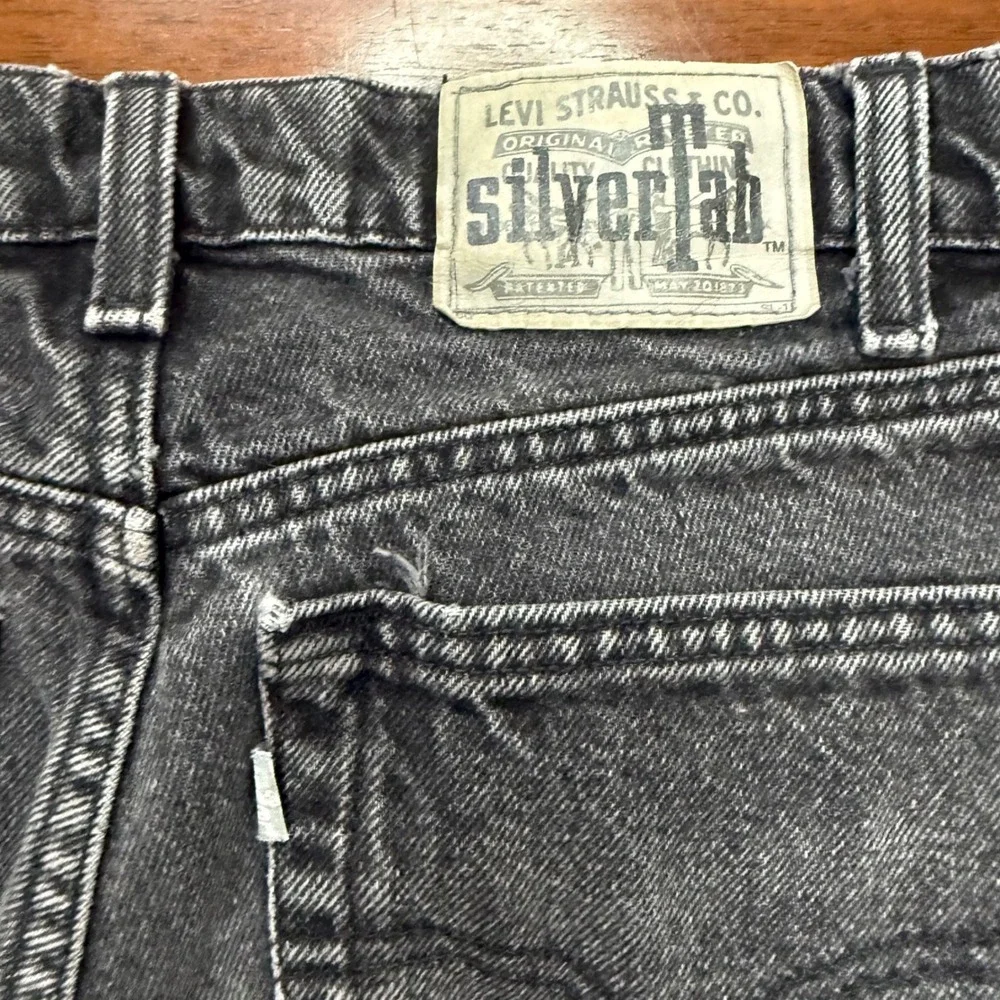 Levi's SilverTab Jeans Mens 30x32 Black Vintage Straight Narrow Made in USA 90s